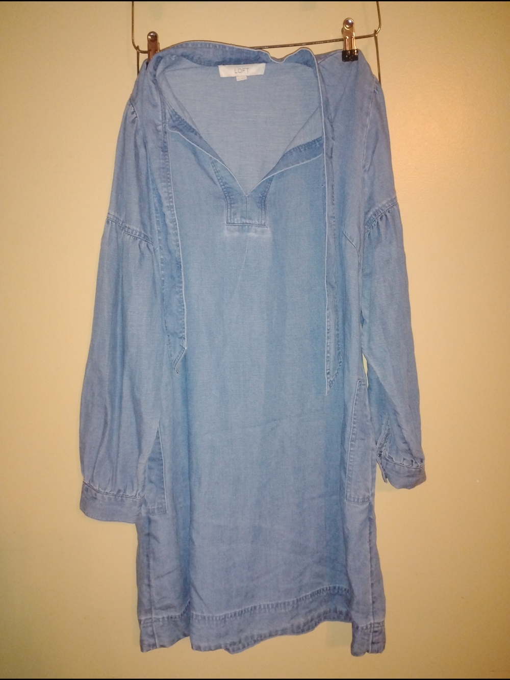 LOFT Light Blue Chambray Tunic Dress